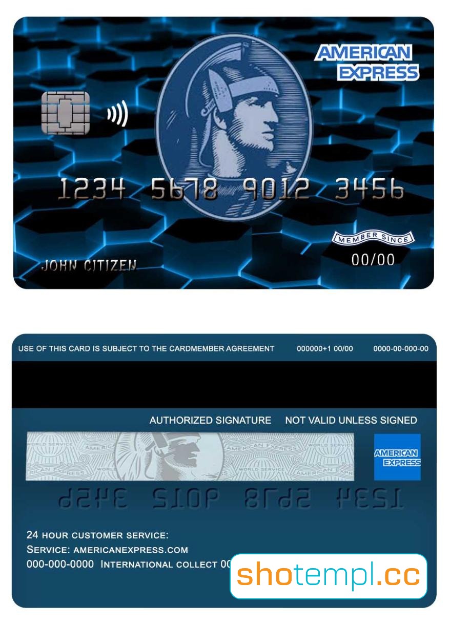 Amex Delta Skymiles Card PSD Template